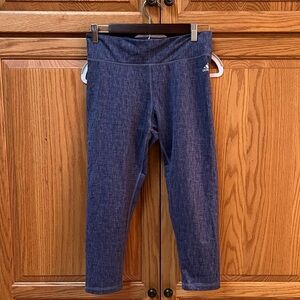 Adidas Climalite Navy Blue Leggings, EUC, Size M